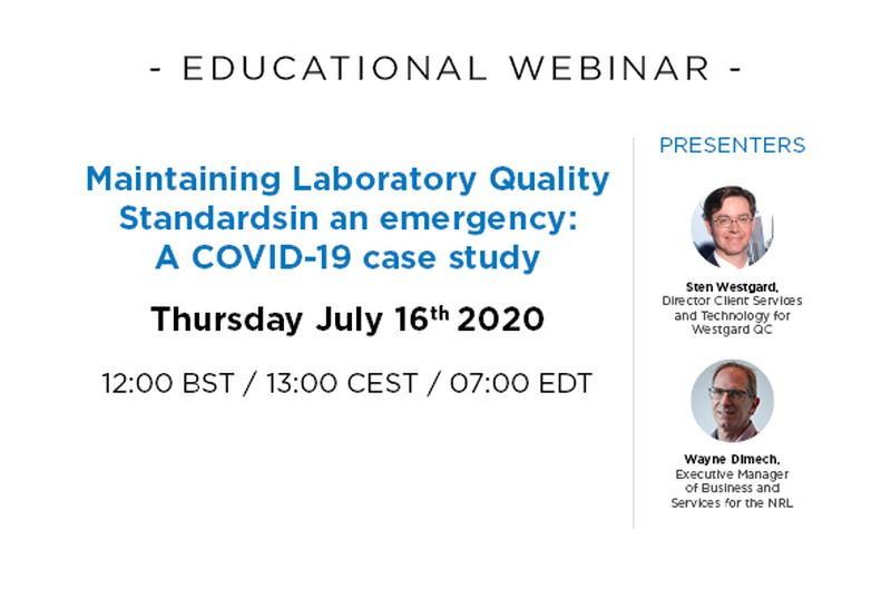 Maintaining laboratory quality standards in an emergency: A COVID-19 case study.